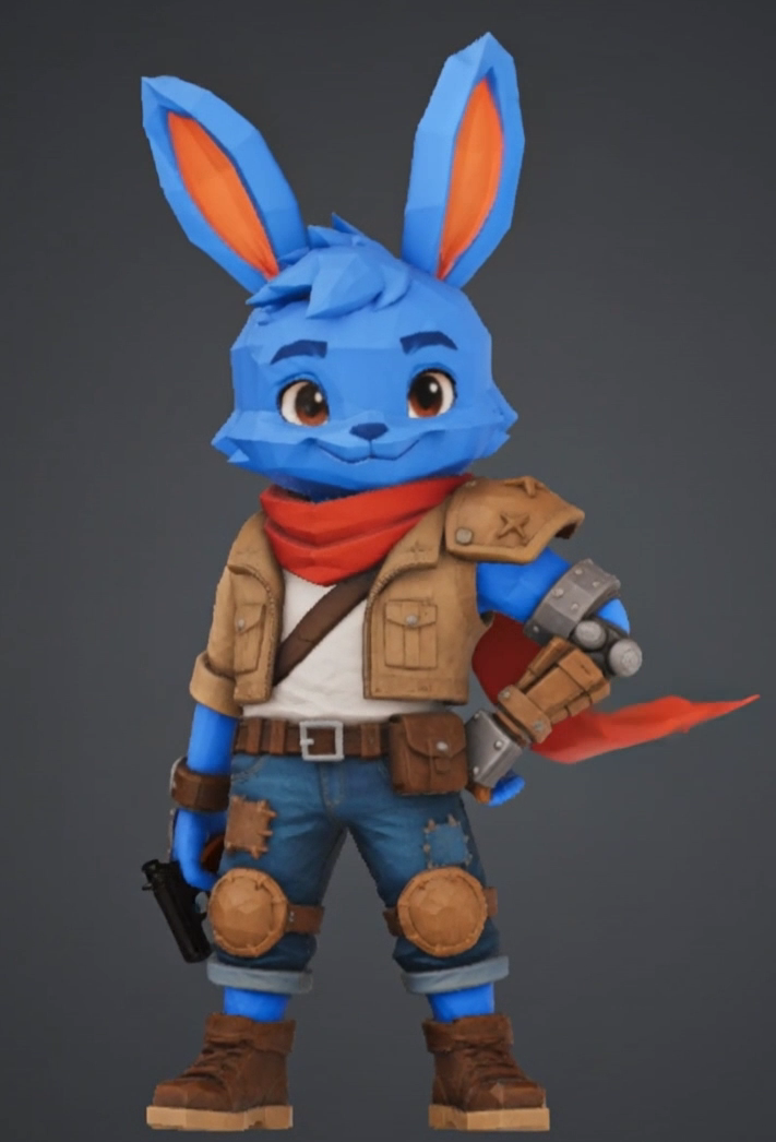 Kici, maskot kelinci biru